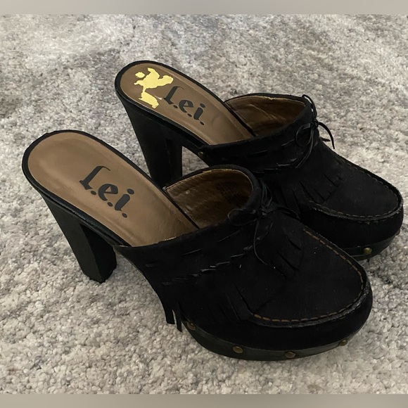 lei Shoes - LEI Studded Vintage Clogs Size 8, Y2K